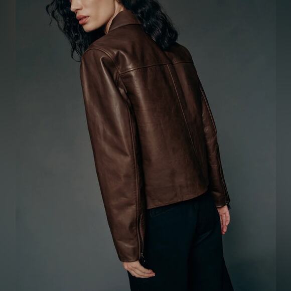 NEW NWT Reformation The Collection Aimee Leather Jacket - Picture 2 of 14